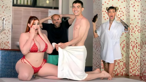 A Red-haired Lady With A Big Ass Fucks A Guy With A Boner